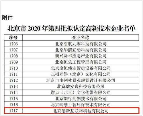 紙貴科技北京公司成功入選北京市2020年擬認定高新技術企業，助力信息技術咨詢服務發展